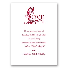 Bright White Design Choice Save the Date