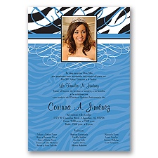 Hollywood Glamour - Cornflower - Invitation