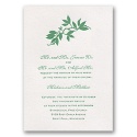 Romantic Foliage - Letterpress Invitation