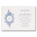 Monogram Birds - Letterpress Invitation