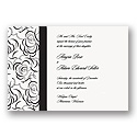 Rose - Black & White - Invitation