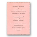 Deckle Edge Collection - Pink Invitation Card