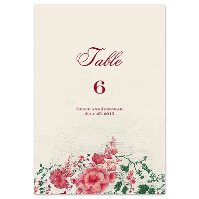 Blooming Beauty - Apple - Table Number