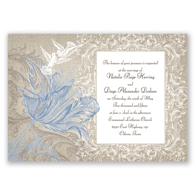 Vintage Love - Cornflower - Invitation