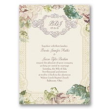 Vintage Blossoms - Invitation