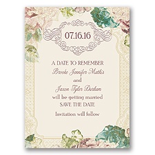 Vintage Blossoms - Save the Date