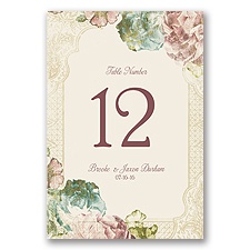 Vintage Blossoms - Table Number