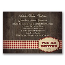 Country Fun - Red - Invitation