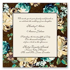 Vintage Border - Chocolate - Invitation