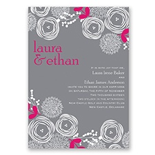 Bright Blooms - Watermelon - Invitation