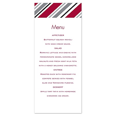 Metro Style - Apple - Menu Card