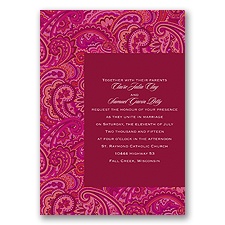 Paisley Style - Apple - Invitation