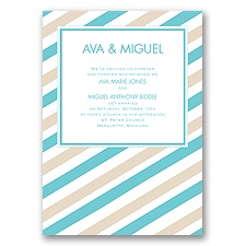 Sassy Stripes - Pool - Invitation