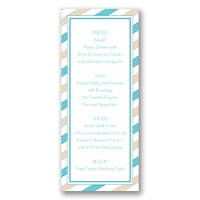 Sassy Stripes - Menu Card