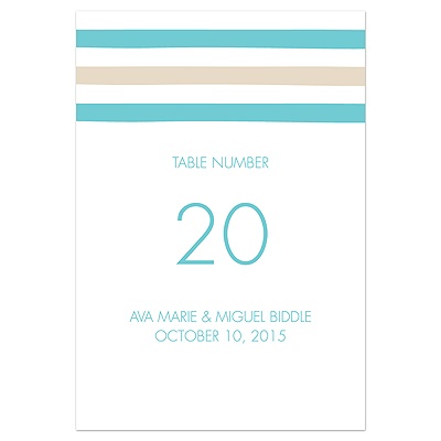Sassy Stripes - Table Number