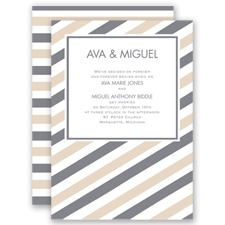 Sassy Stripes - Mercury - Invitation