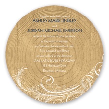 Woodgrain Circle - Invitation