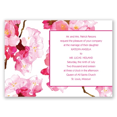 Lush Floral - Watermelon - Invitation