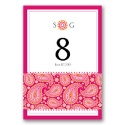 Perfect Paisley Duet - Watermelon- Table Number