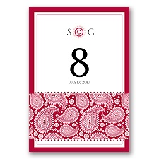 Perfect Paisley Duet - Apple- Table Number