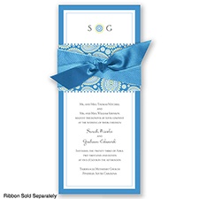 Perfect Paisley Duet - Cornflower- Invitation