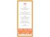 Perfect Paisley Duet - Tangerine- Menu Card
