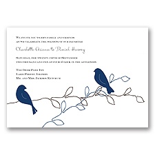 Love Birds - Marine - Invitation
