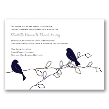 Love Birds - Lapis - Invitation