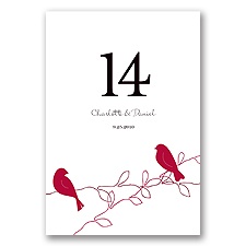 Love Birds - Apple - Table Number