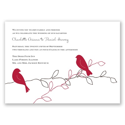 Love Birds - Apple - Invitation