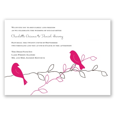 Love Birds - Watermelon - Invitation