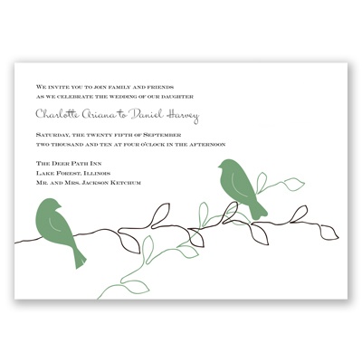 Love Birds - Clover - Invitation