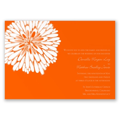 Burst of Love - Tangerine - Invitation