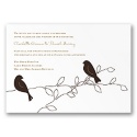 Love Birds - Chocolate - Invitation