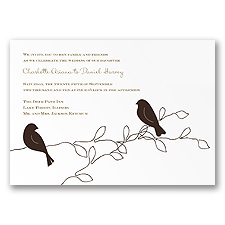 Love Birds - Chocolate - Invitation