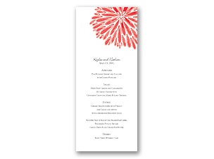 Burst of Color - Guava - Menu Card