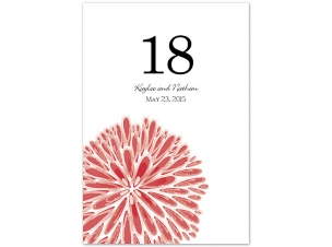 Burst of Color - Guava - Table Number