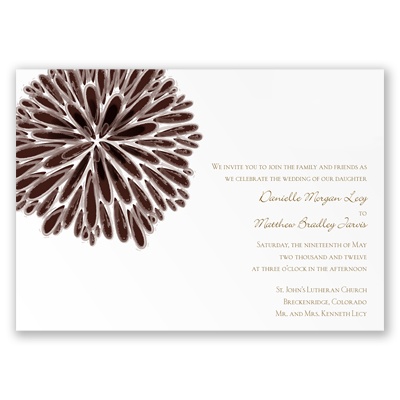 Burst of Color - Chocolate - Invitation