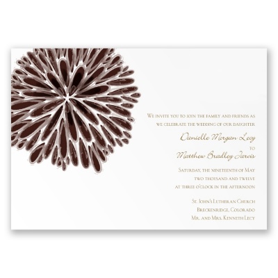 Burst of Color - Chocolate - Invitation
