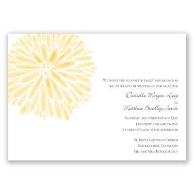 Burst of Color - Canary - Invitation
