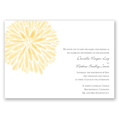Burst of Color - Canary - Invitation