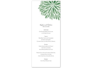 Burst of Color - Clover - Menu Card