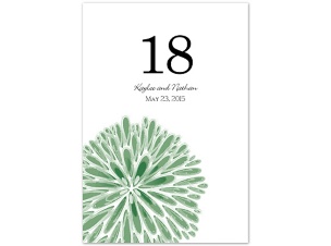 Burst of Color - Clover - Table Number