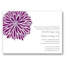 Burst of Color - Sangria - Invitation