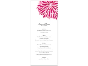 Burst of Color - Watermelon - Menu Card