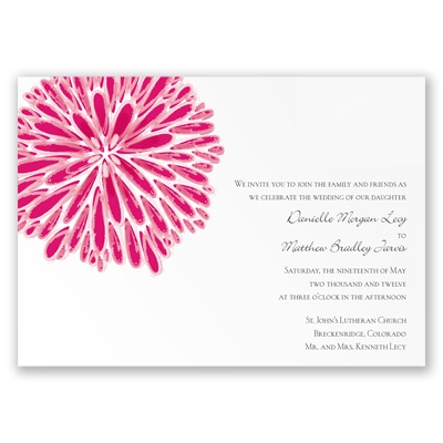 Burst of Color - Watermelon - Invitation