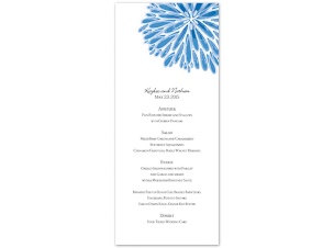 Burst of Color - Cornflower - Menu Card