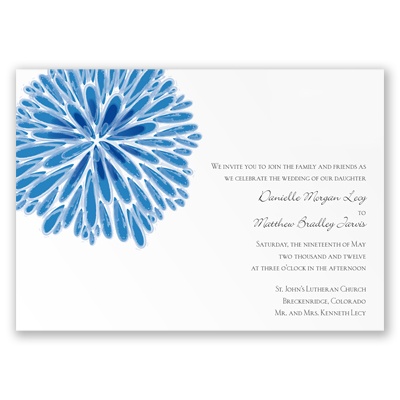 Burst of Color - Cornflower - Invitation