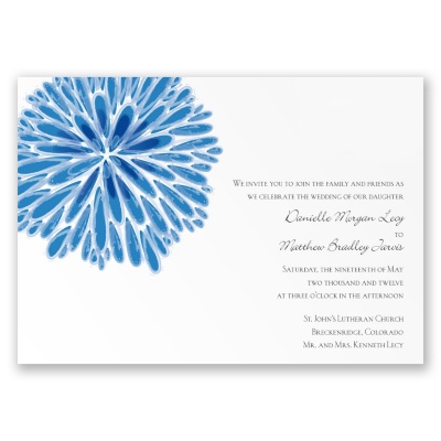 Burst of Color - Cornflower - Invitation