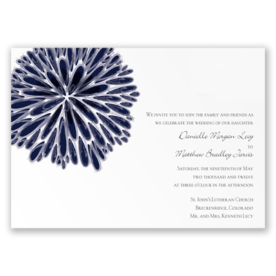 Burst of Color - Lapis - Invitation